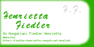 henrietta fiedler business card